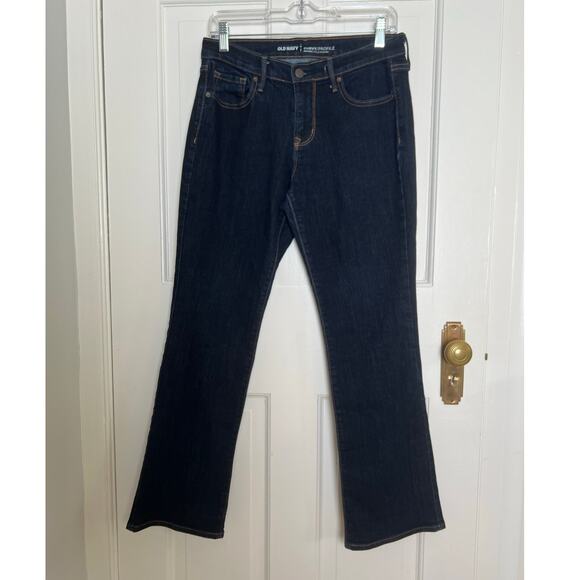 Old Navy Women's 6S Curvy Straight Mid Rise Jeans Dark Wash Denim Western Casual - Picture 1 of 10